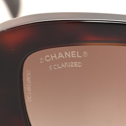 Chanel Acetate Polarized Rectangle Sunglasses 5493-A Tortoise 7 of 8