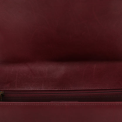 Chanel Calfskin Quilted Large Flap Bag Burgundy 8 of 10