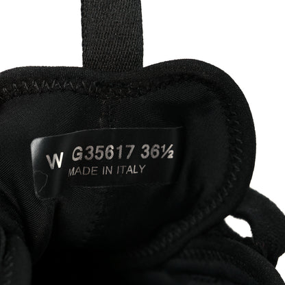 Chanel Velvet Calfskin Mixed Fibers CC Sneakers 36.5 Black 9 of 9