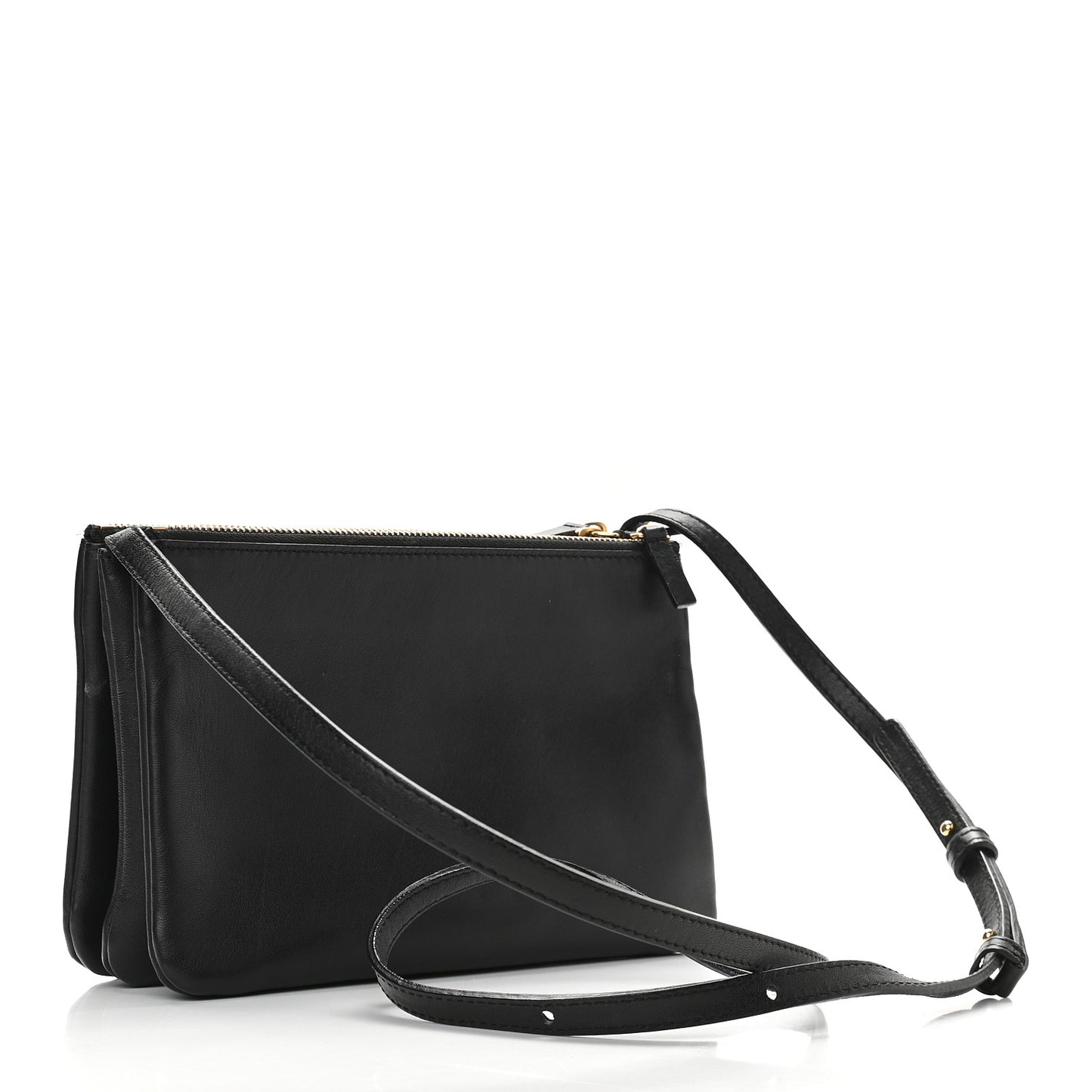 Lambskin Small Trio Crossbody Bag Black