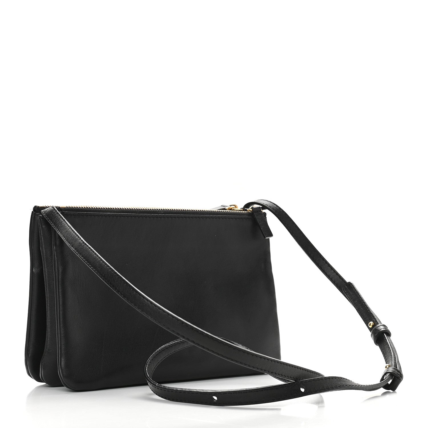 Celine Lambskin Small Trio Crossbody Bag Black 3 of 9