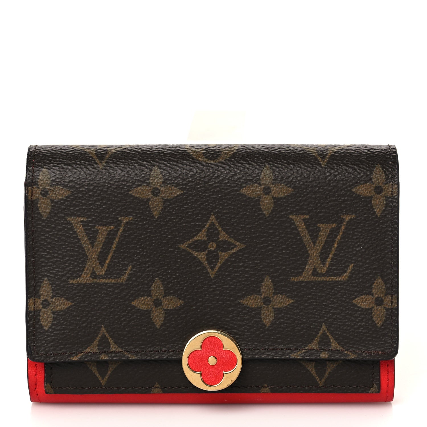 Louis Vuitton Monogram Flore Compact Wallet Coquelicot 1 of 7