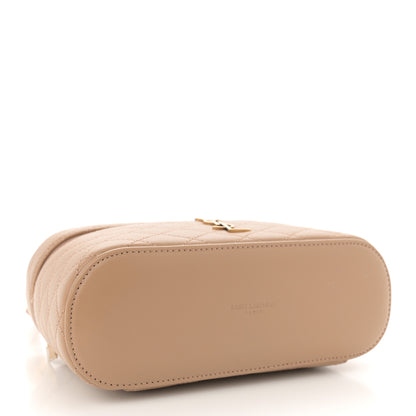 Saint Laurent Lambskin Quilted Mini Gaby Vanity Case Dark Toffee 4 of 14