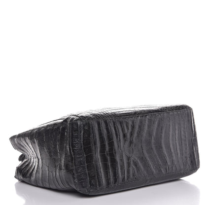 Nancy Gonzalez Glossy Crocodile Chain Tote Black 4 of 15