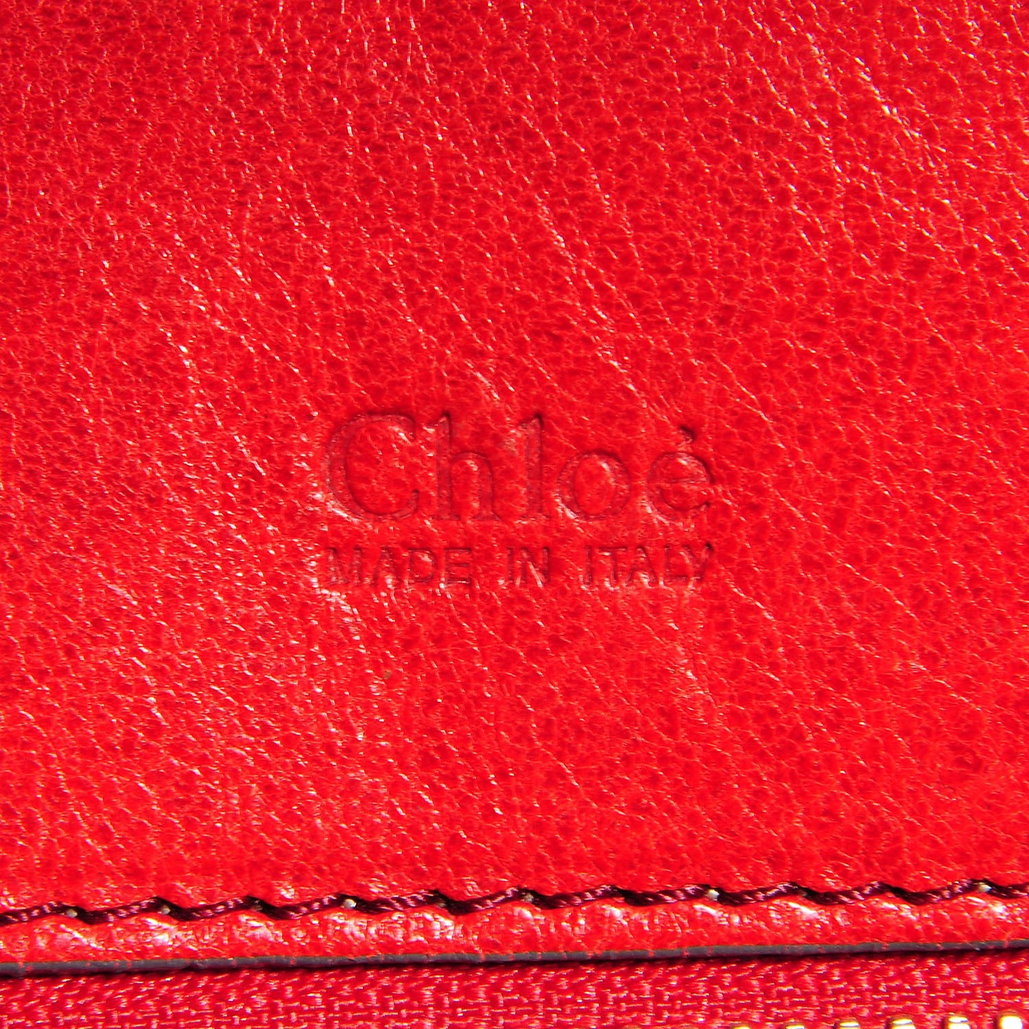 Chloe Leather Heloise Satchel Red 7 of 10