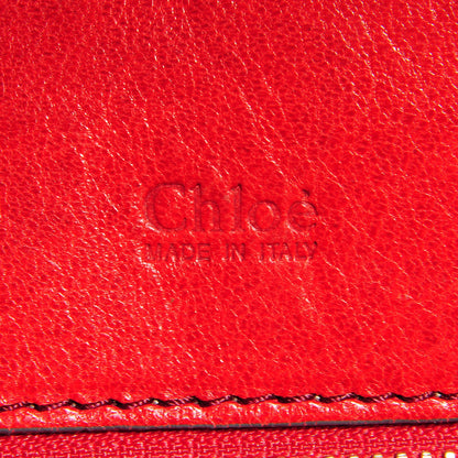 Chloe Leather Heloise Satchel Red 7 of 10