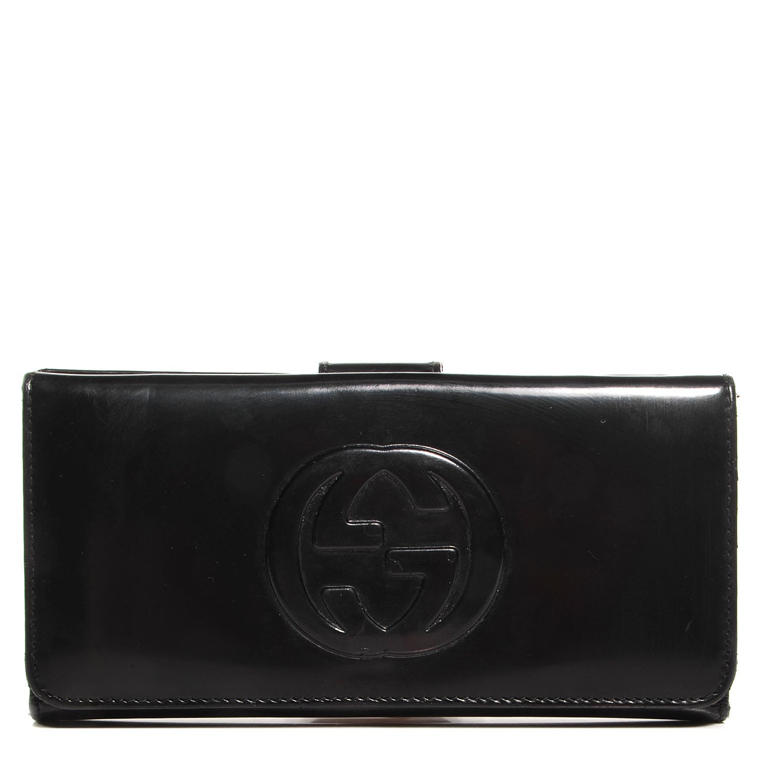Gucci Patent Leather Blondie Continental Wallet Black 1 of 7