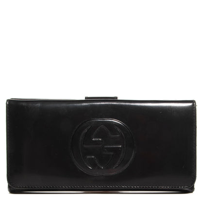 Gucci Patent Leather Blondie Continental Wallet Black 1 of 7