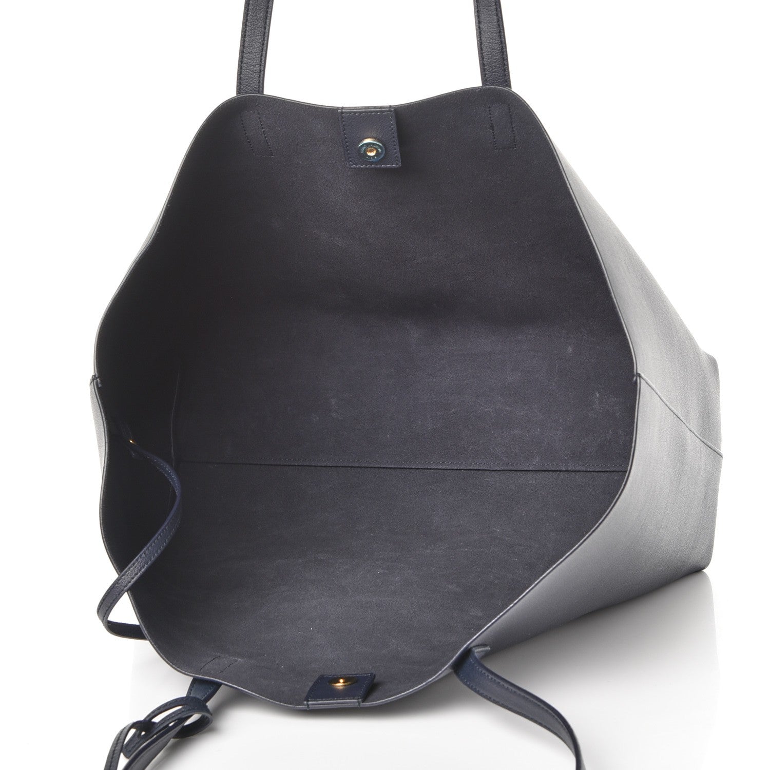 Saint Laurent Calfskin Large Shopping Tote Deep Marine 6 of 9