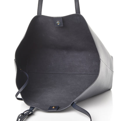 Saint Laurent Calfskin Large Shopping Tote Deep Marine 6 of 9