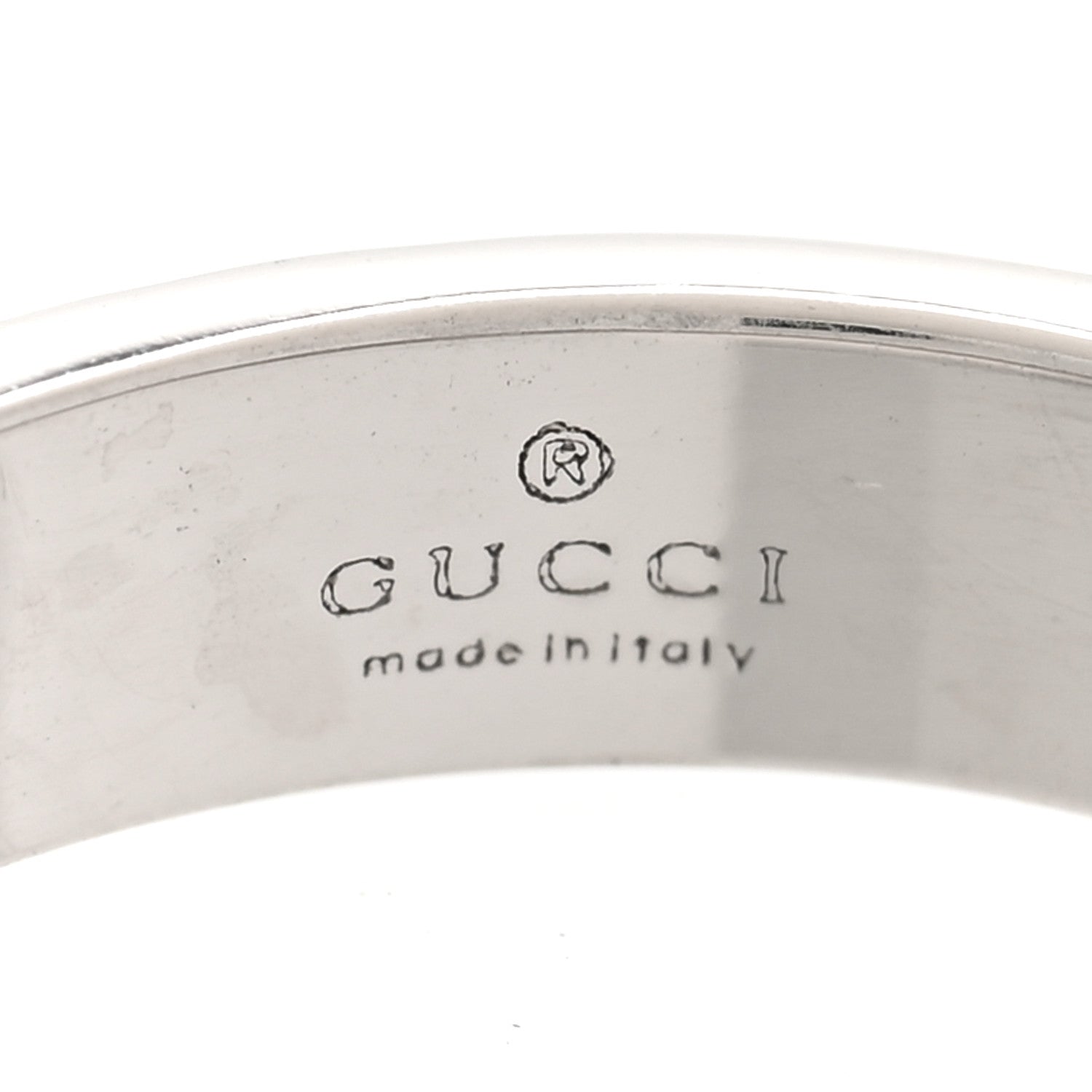 Gucci 18K White Gold 4mm Icon Thin Band Ring 52 6 4 of 6