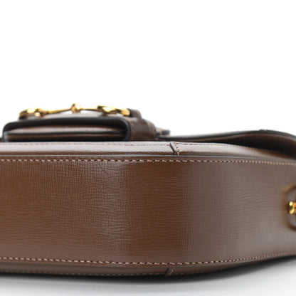 Gucci GG Supreme Monogram Web Mini Horsebit 1955 Shoulder Bag Beige Brown Sugar 9 of 10