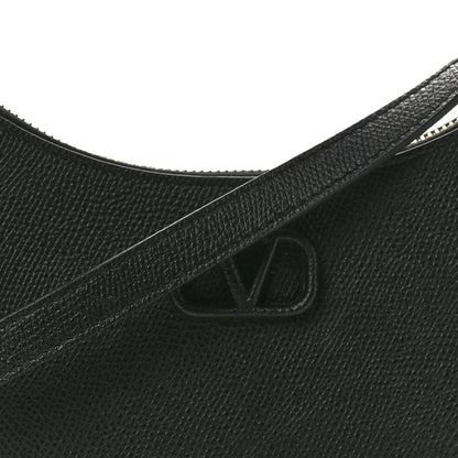 Valentino Garavani Grainy Calfskin Mini Vlogo Hobo Bag Black 6 of 8