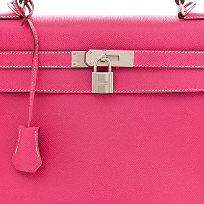 Hermes Epsom Candy Kelly Retourne 32 Rose Tyrien Rubis 8 of 10