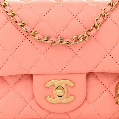 Chanel Lambskin Quilted Mini Pearl Crush Flap Light Orange 8 of 11