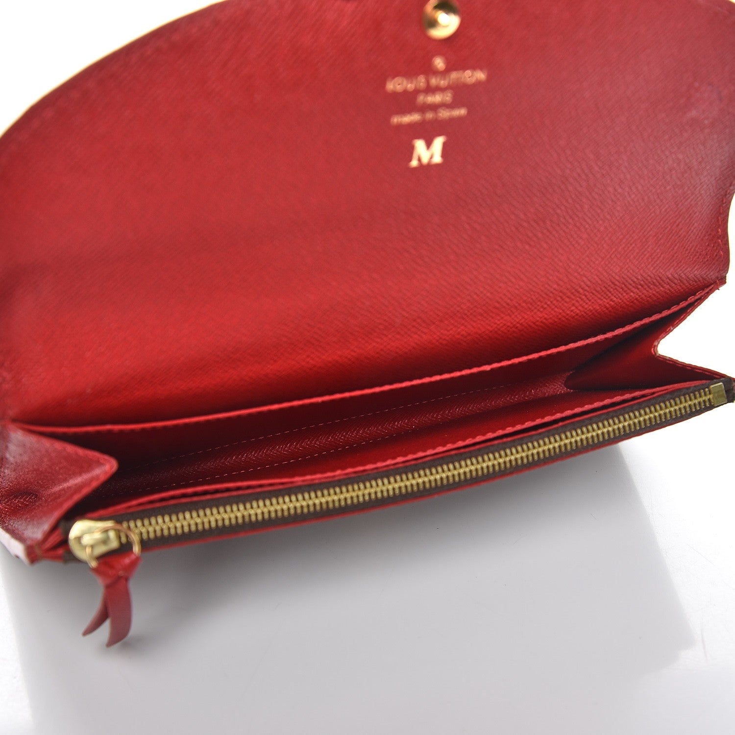 Louis Vuitton Damier Ebene Caissa Wallet Cherry 5 of 10
