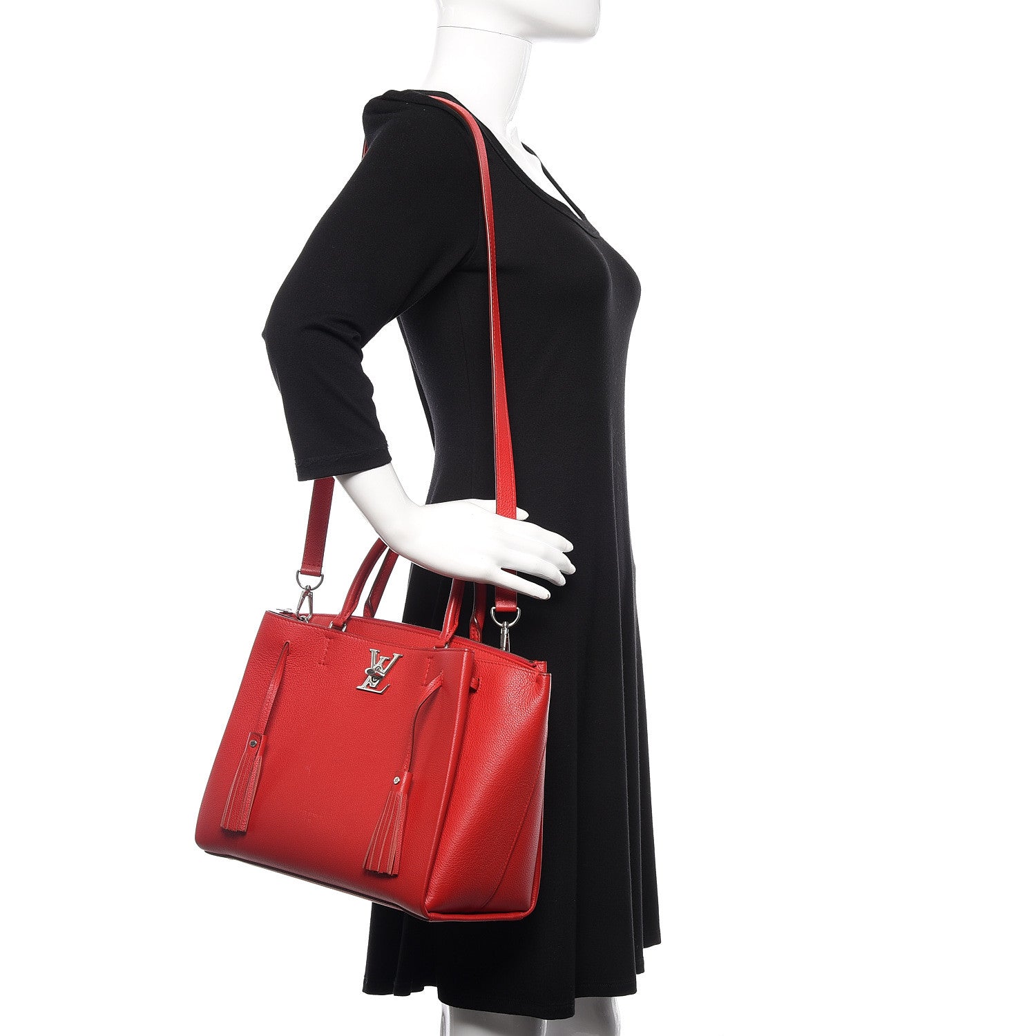 Louis Vuitton Calfskin Lockmeto Rubis 2 of 9