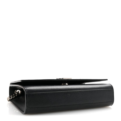 Saint Laurent Grain De Poudre Small Monogram Kate Satchel Black 4 of 9