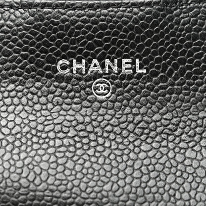 Chanel Caviar Quilted Flap Card Holder Wallet Black 6 of 8