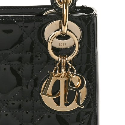Christian Dior Patent Cannage Mini Lady Dior Black 7 of 9