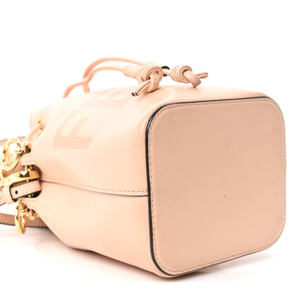 Fendi Vitello King F is Fendi Logo Embossed Mini Mon Tresor Bucket Bag Light Rose 9 of 10