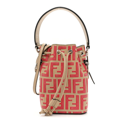 Fendi Vitello Liberty F is Fendi FF Embossed Mini Mon Tresor Bucket Bag Amido Fiamma 1 of 18