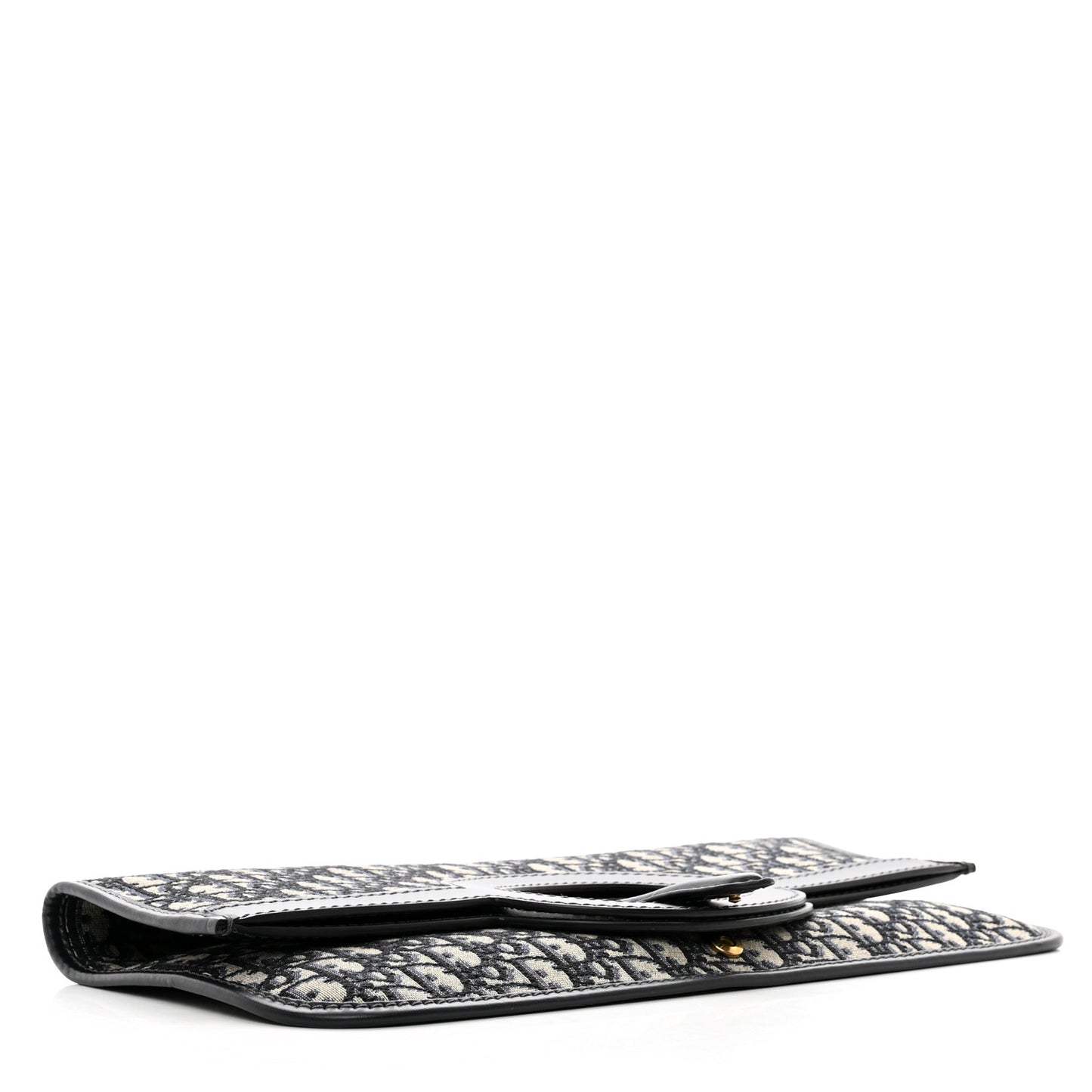 Oblique Fold Over Clutch Blue