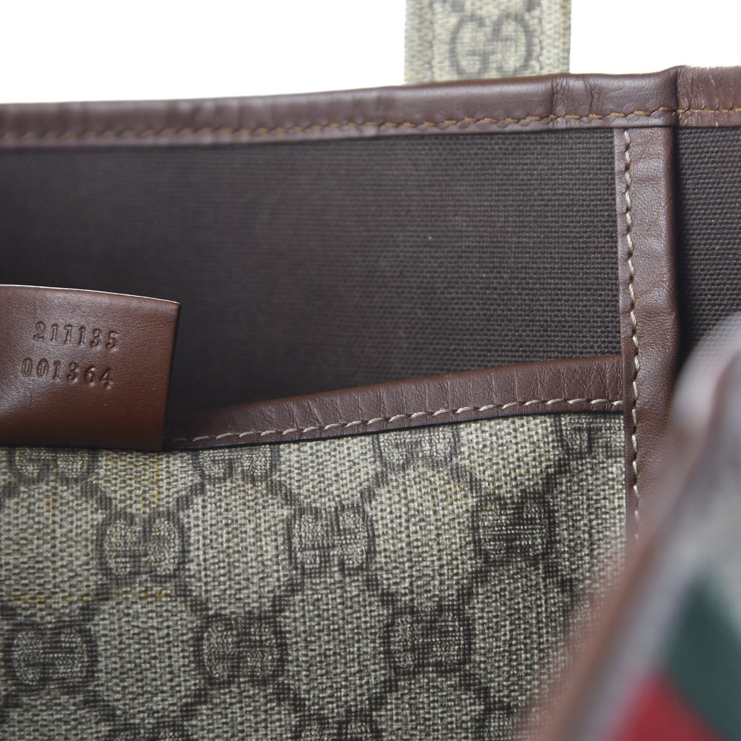 GG Plus Monogram Small Signature Web Loop Vertical Tote Light Brown
