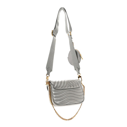Louis Vuitton Calfskin New Wave Multi Pochette Metallic Grey 3 of 10