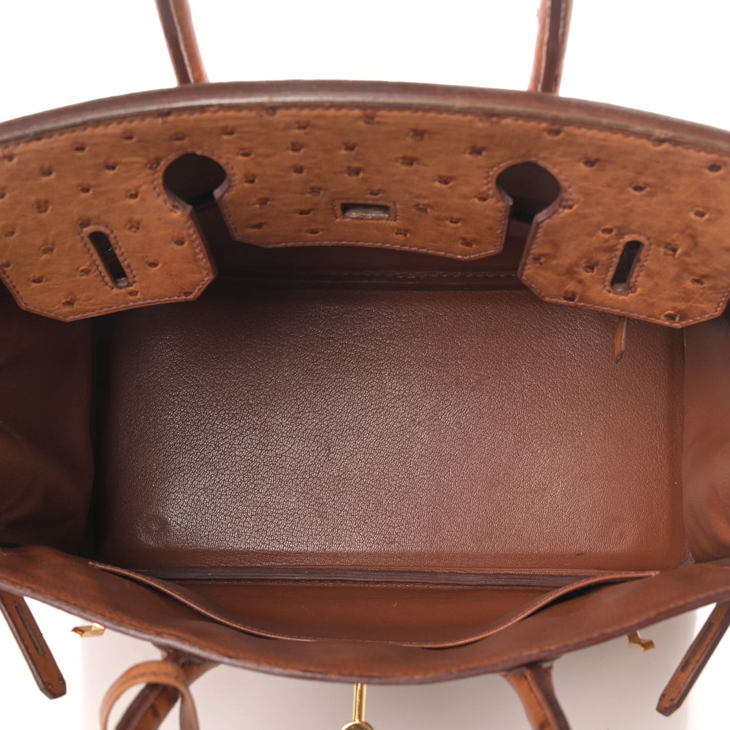 Ostrich Birkin 30 Gold