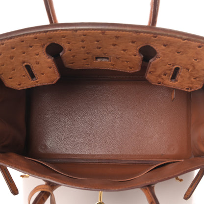 Hermes Ostrich Birkin 30 Gold 4 of 6