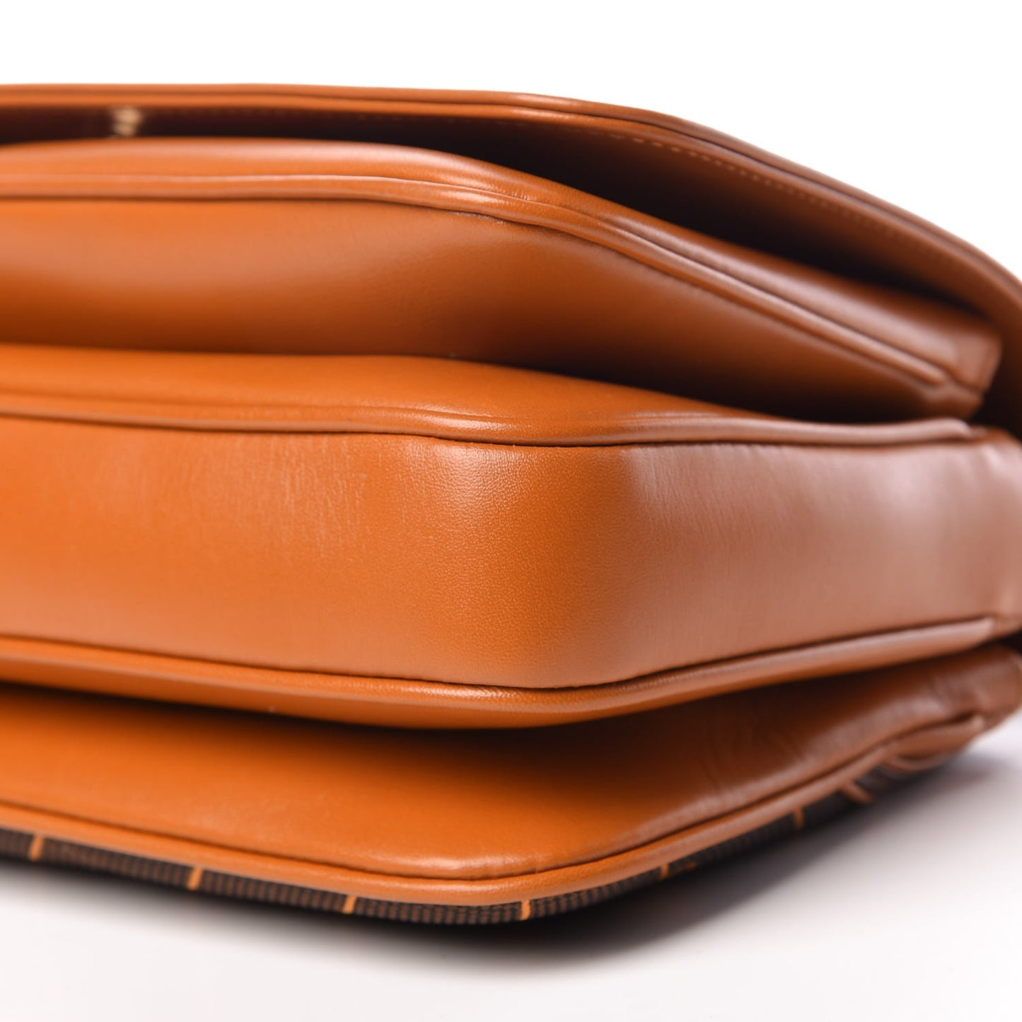 Calfskin Canvas Diagonal GG Rajah Shoulder Bag Brown