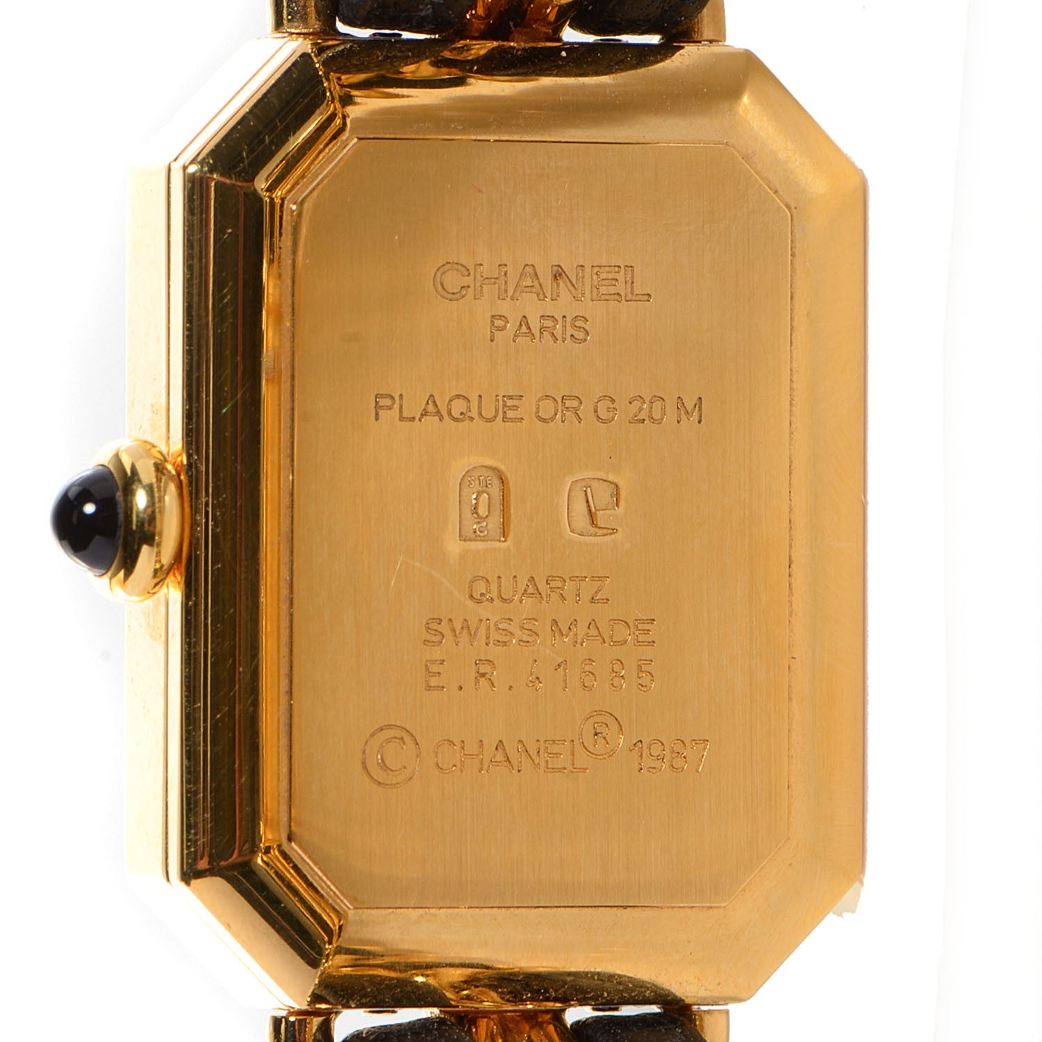 Chanel Stainless Steel Lambskin 20mm Chain Premiere Quartz Watch Gold M 4 of 6