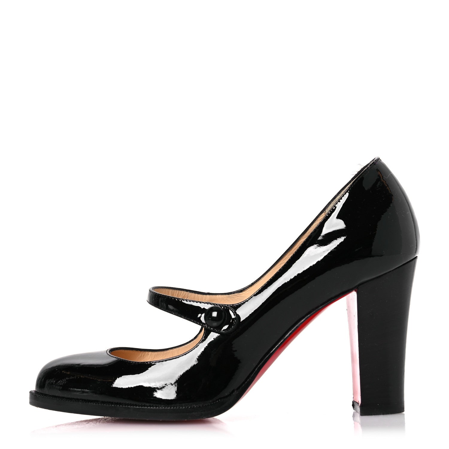 Christian Louboutin Patent Top Street 85 Mary Jane Pumps 37 Black 1 of 15