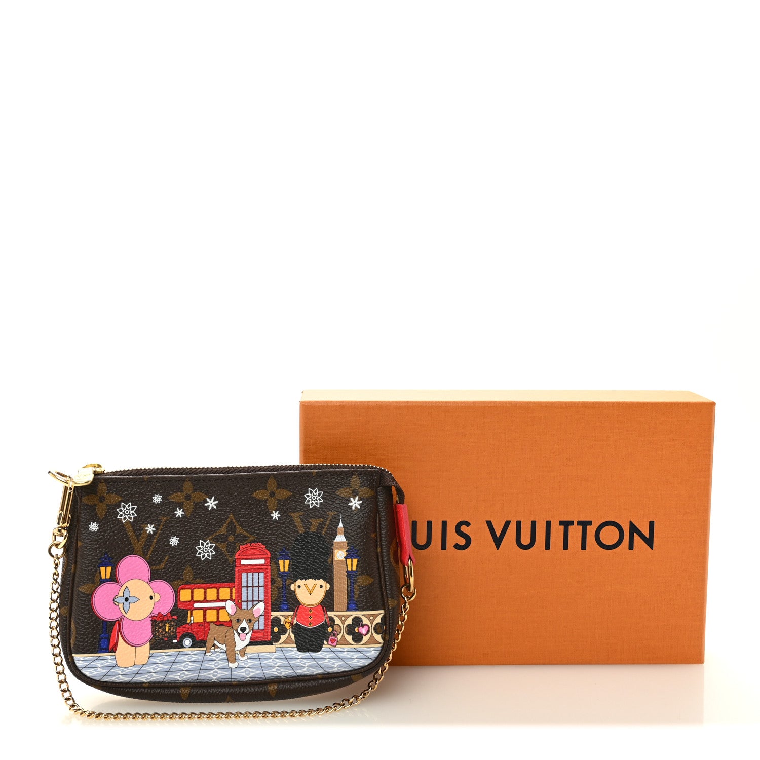 Louis Vuitton Monogram 2021 Christmas Animation London Mini Pochette Accessories Red 8 of 8