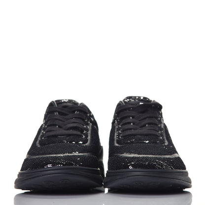 Chanel Sequin CC Sneakers 36 Black 2 of 9