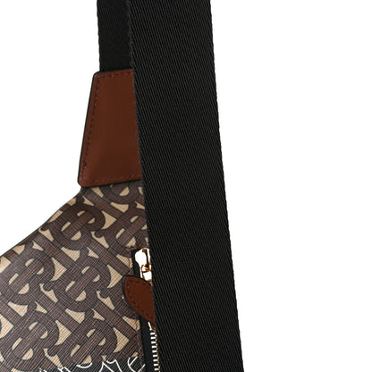 Burberry E-Canvas Monogram Stripe Medium Sonny Bum Bag Bridle Brown 12 of 13