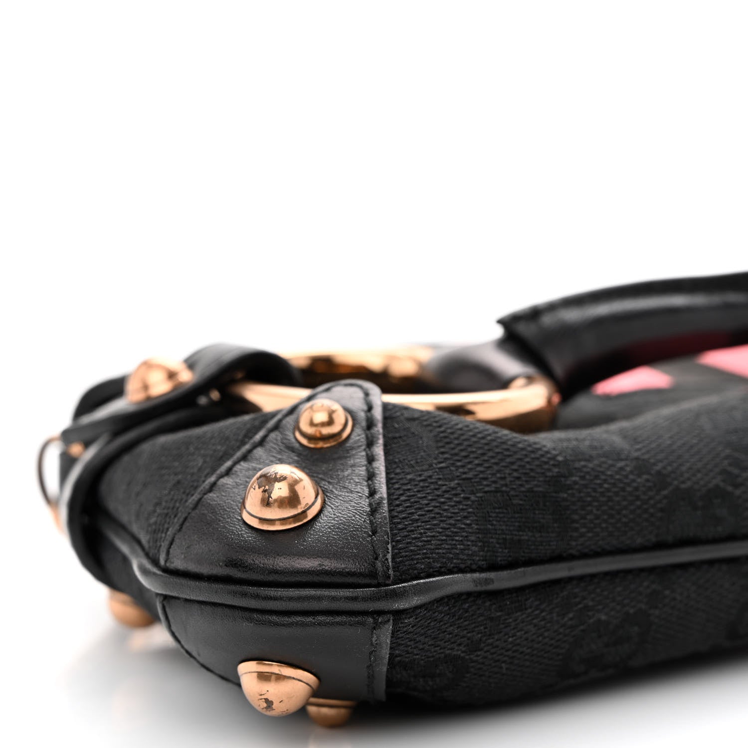 Gucci Monogram Horsebit Web Clutch Black 9 of 13