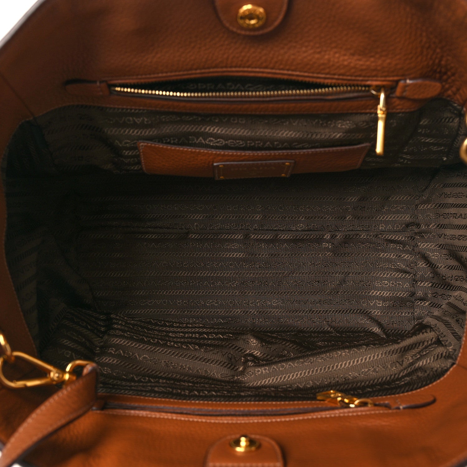 Prada Vitello Phenix Shopping Tote Canella 5 of 8