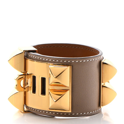 Hermes Swift Collier De Chien CDC Bracelet T1 Etoupe 3 of 7
