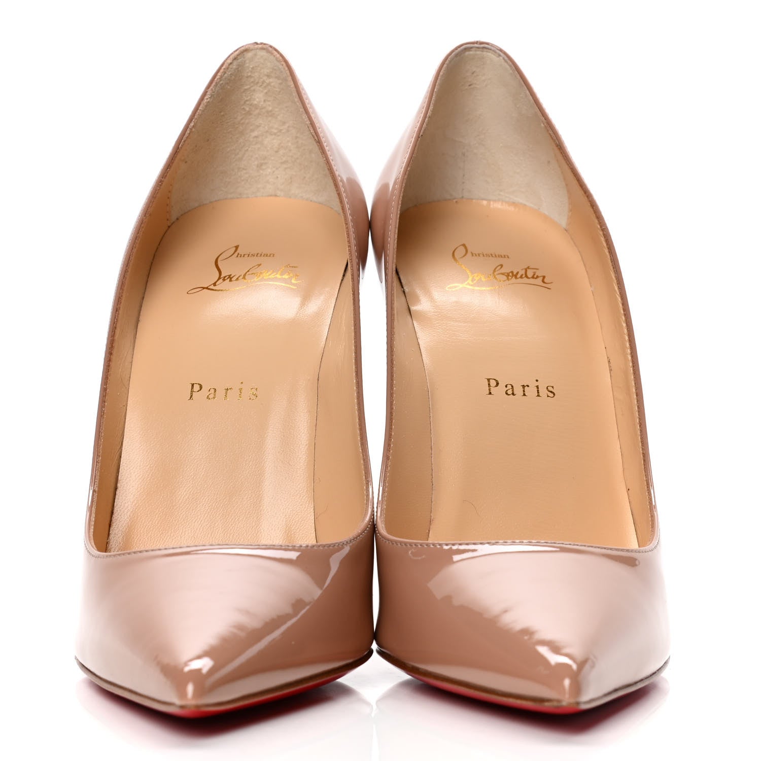 Christian Louboutin Patent Kate 100 Pumps 40 Nude 2 of 10