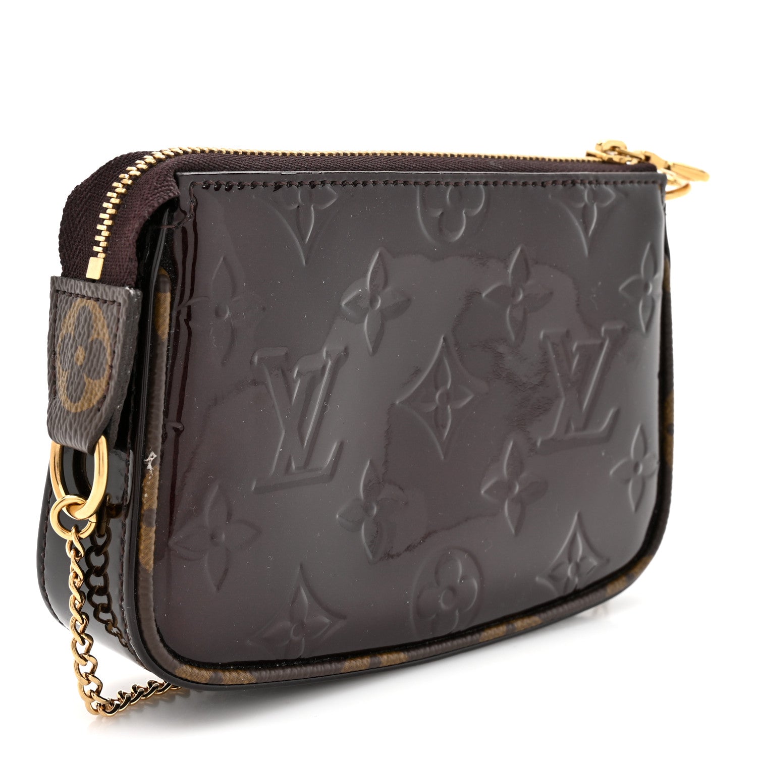 Louis Vuitton Vernis Monogram Mini Pochette Accessories Amarante 3 of 9