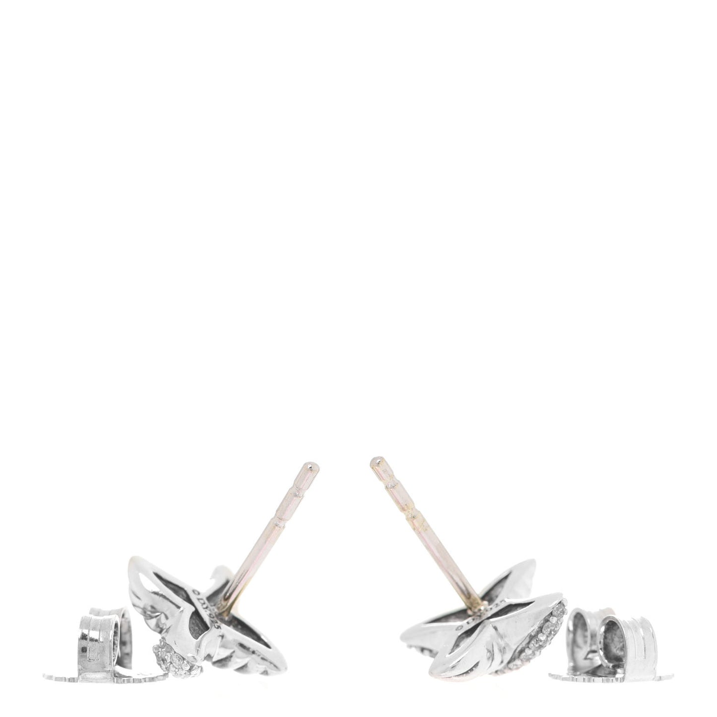 Sterling Silver Diamond 8mm X Earrings