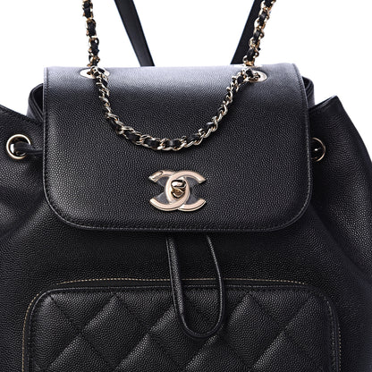 Chanel Caviar Quilted Business Affinity Backpack Black 7 of 10