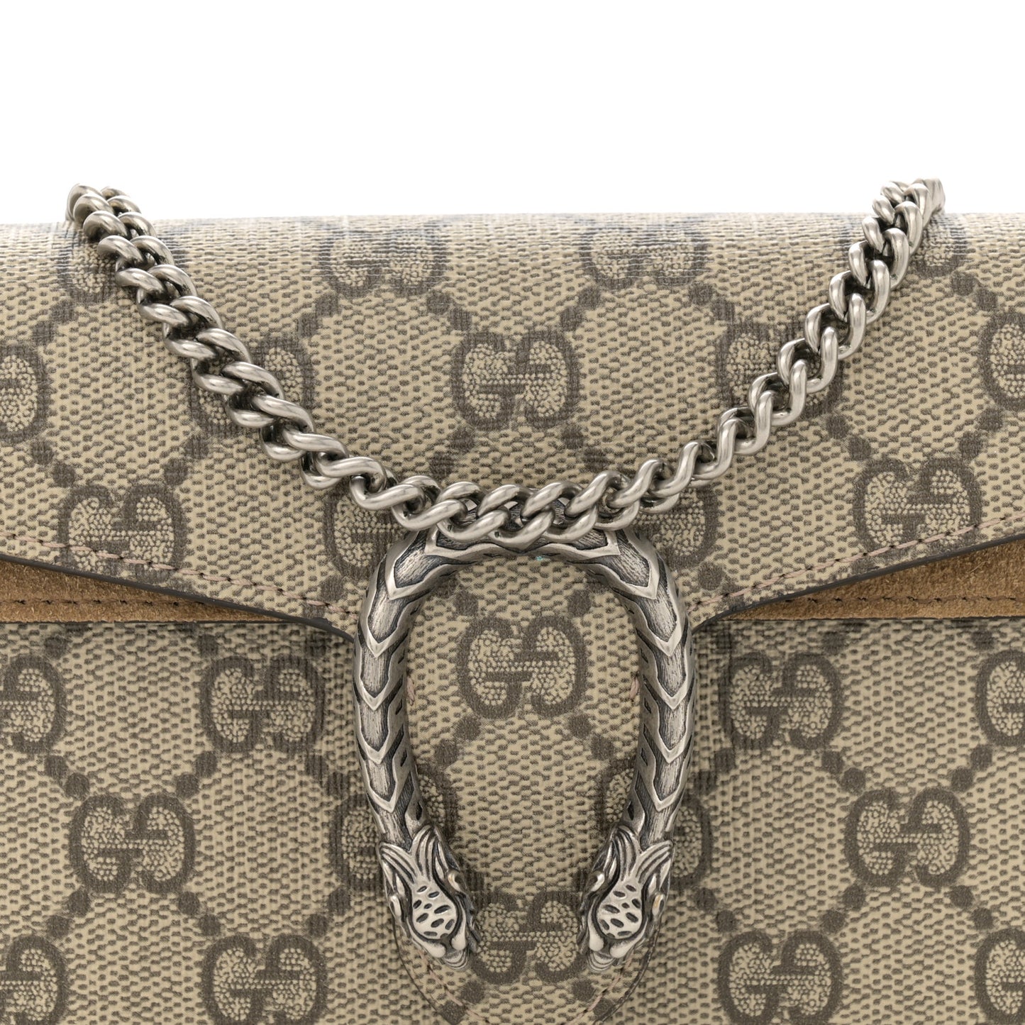 GG Supreme Monogram Super Mini Dionysus Shoulder Bag Taupe