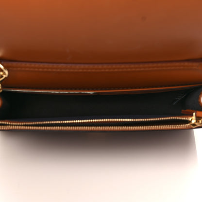 Fendi Vitello King Tamponato Logo Embossed Medium Wallet On Chain Cuoio 5 of 7