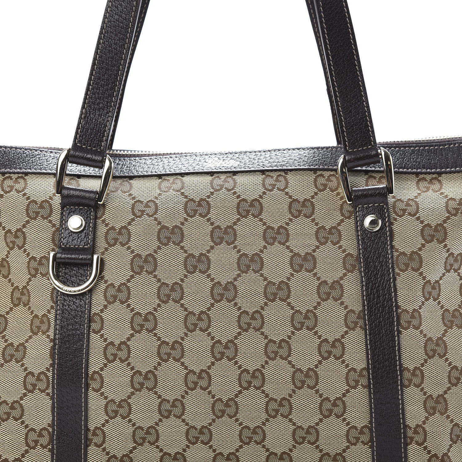 Gucci Monogram Medium Abbey Tote Dark Brown 8 of 11