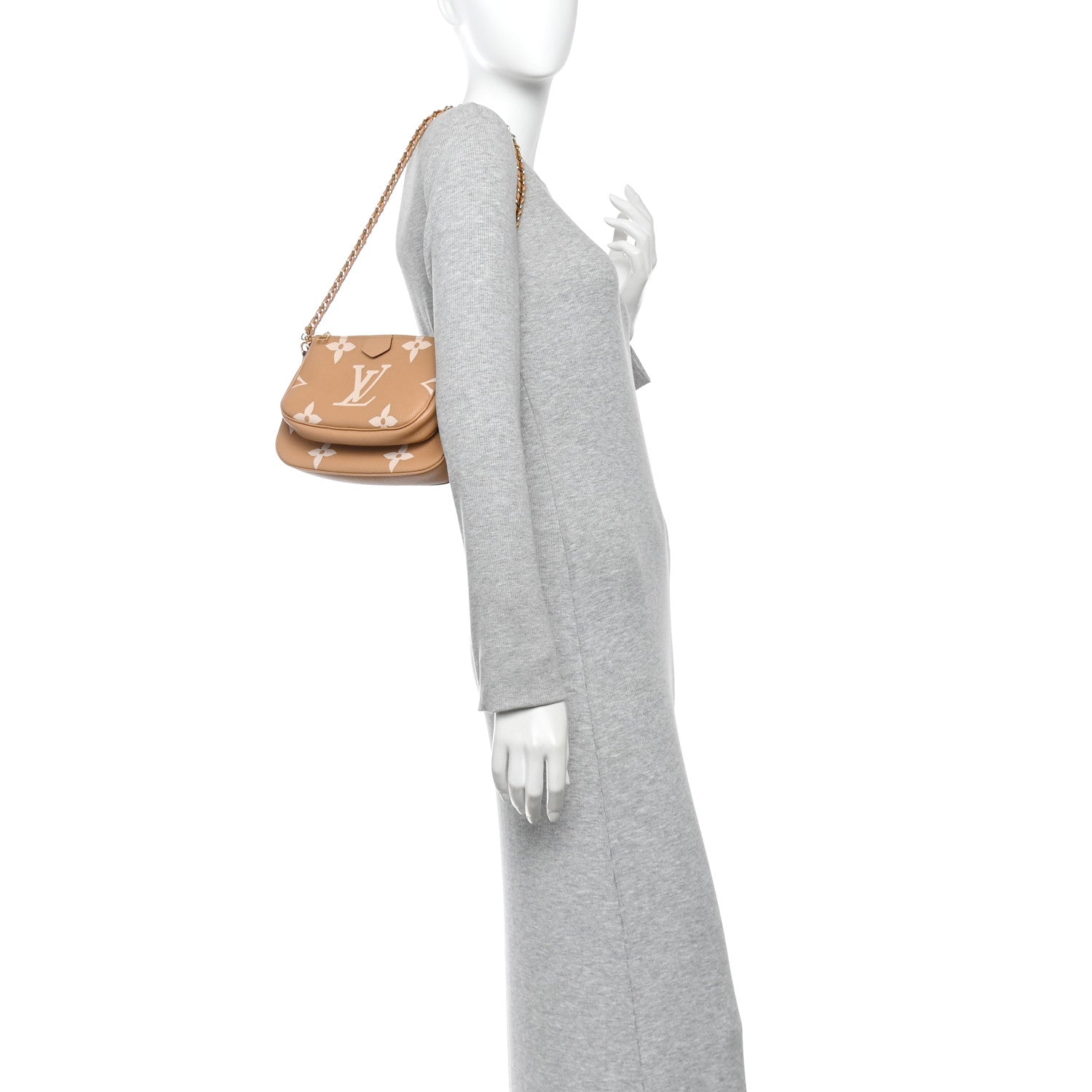 Louis Vuitton Empreinte Monogram Giant Multi Pochette Accessories Arizona Creme 2 of 10