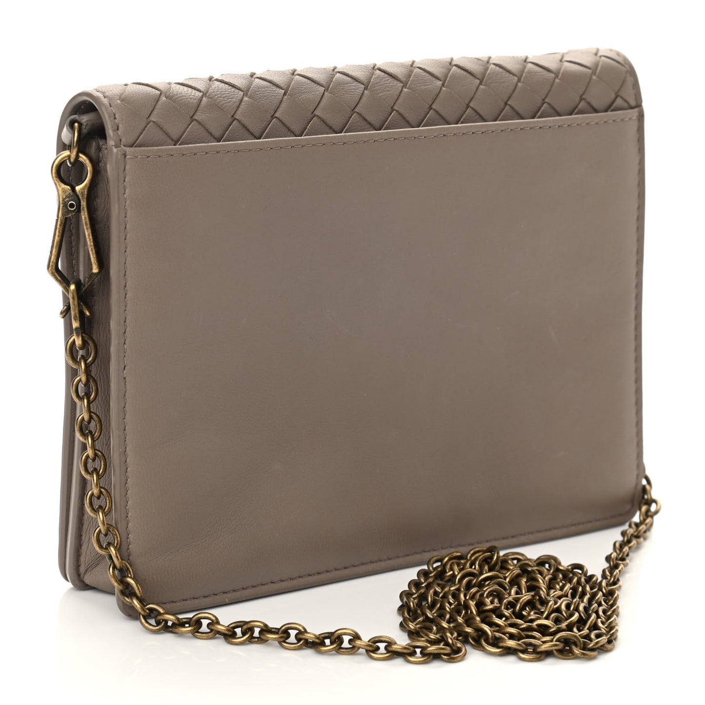 Nappa Intrecciato Chain Wallet Shadow