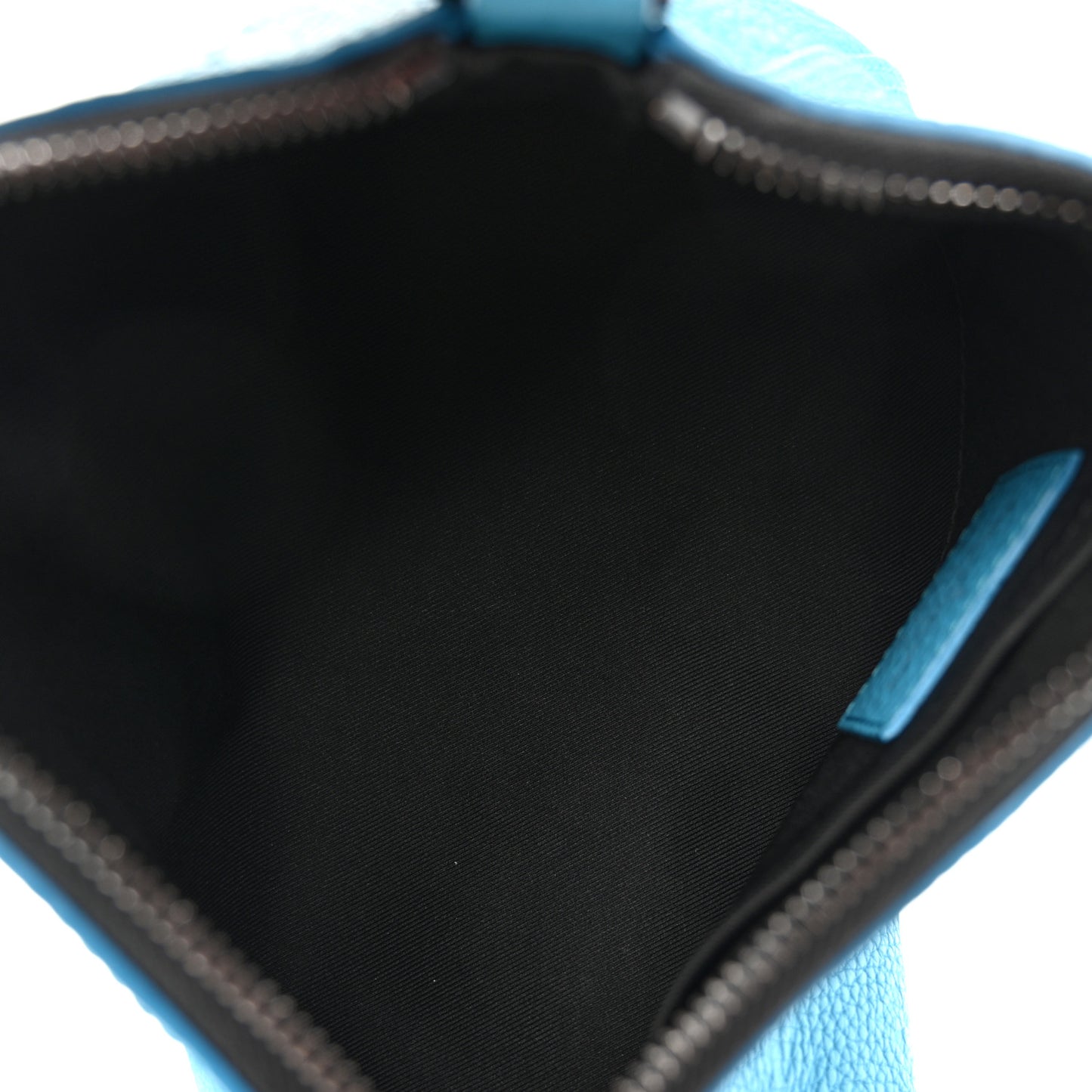 Taurillon Monogram Triangle Messenger Turquoise